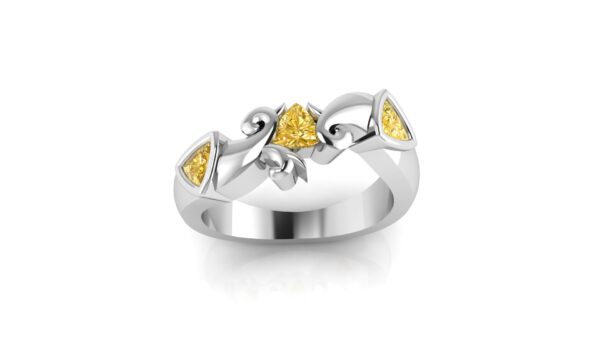 Trillion 3 Stone Engagement Ring