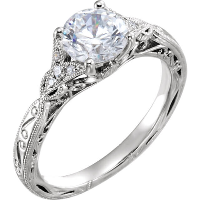 Diamond Cathedral Engagement Ring