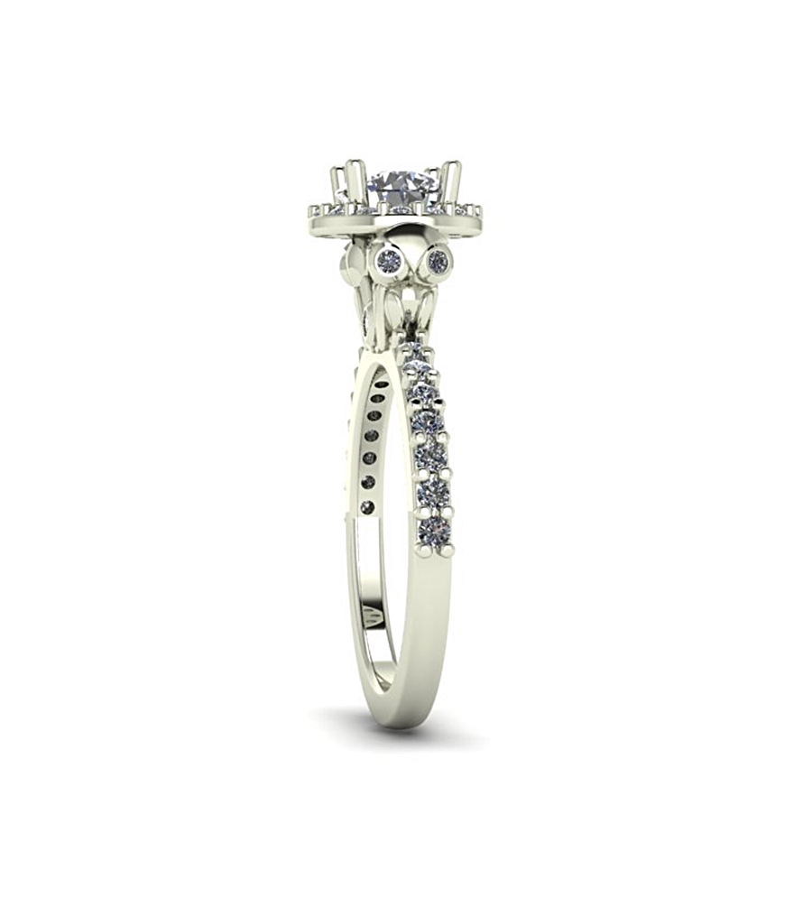 diamond owl engagement ring