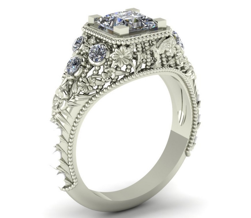 Custom Nature Inspired Engagement Rings