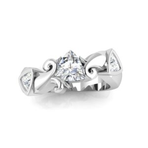 Trillion 3 Stone Engagement Ring