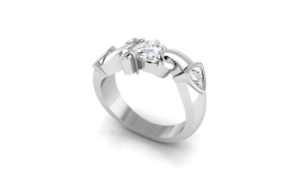 Trillion 3 Stone Engagement Ring