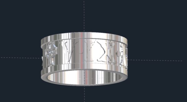 Roman Numeral Wedding Ring