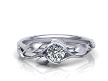 Flower engagement Ring