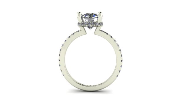 French Pave Engagement Ring
