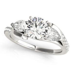 Split Shank 3 Stone Engagement Ring