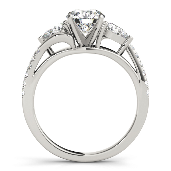 Split Shank 3 Stone Engagement Ring