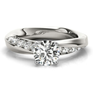 Sculptural Asymmetrical Engagement Ring
