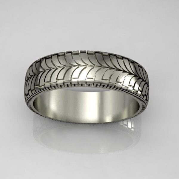 Street Tire Tread Wedding Ring