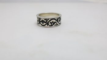 Men's Floral Wedding Ring Flower wedding rings