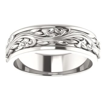 Nature Inspired Wedding Ring Flower wedding rings