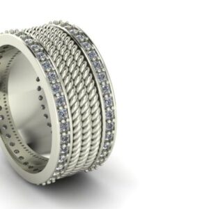 Diamond Rope Wedding Ring