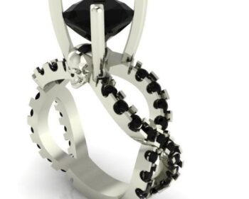 Engagement Ring With Skulls