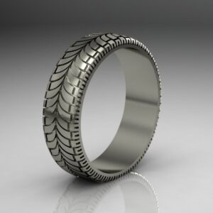 Street Tire Tread Wedding Ring