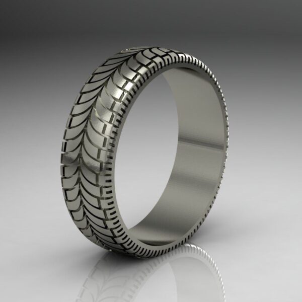 Street Tire Tread Wedding Ring