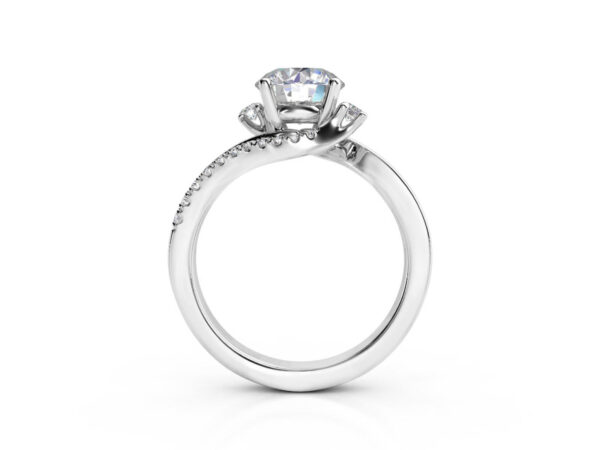 3 Stone Bypass Engagement Ring