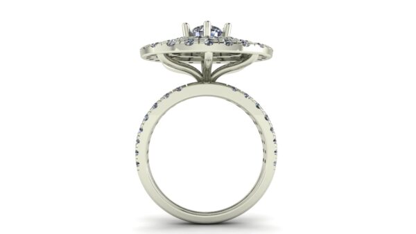 triple halo engagement ring