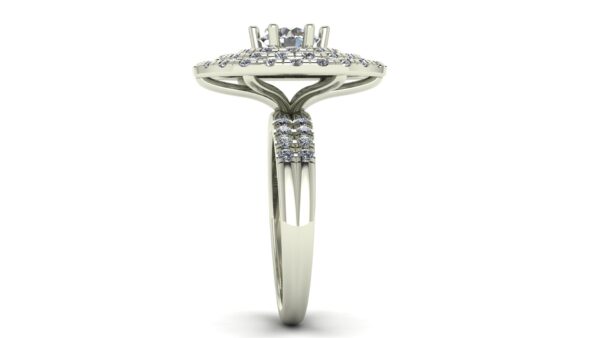 triple halo diamond ring