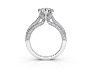 6 Prong Floral Engagement Ring 6 prong Engagement Rings
