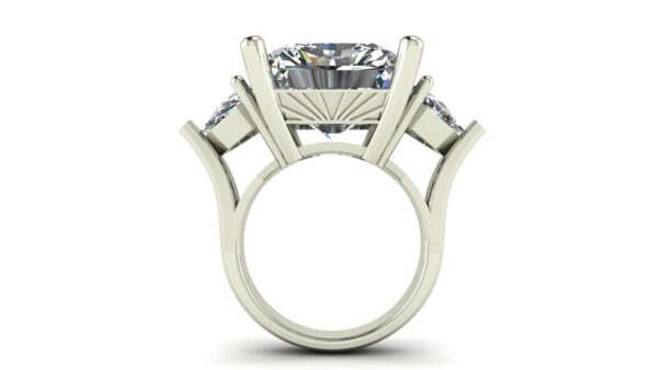 3 Stone Princess Cut Engagement Ring