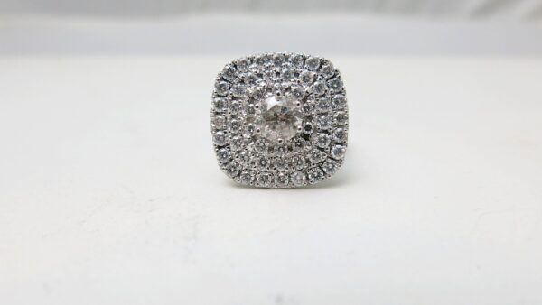 Cushion Shape Triple Halo Ring