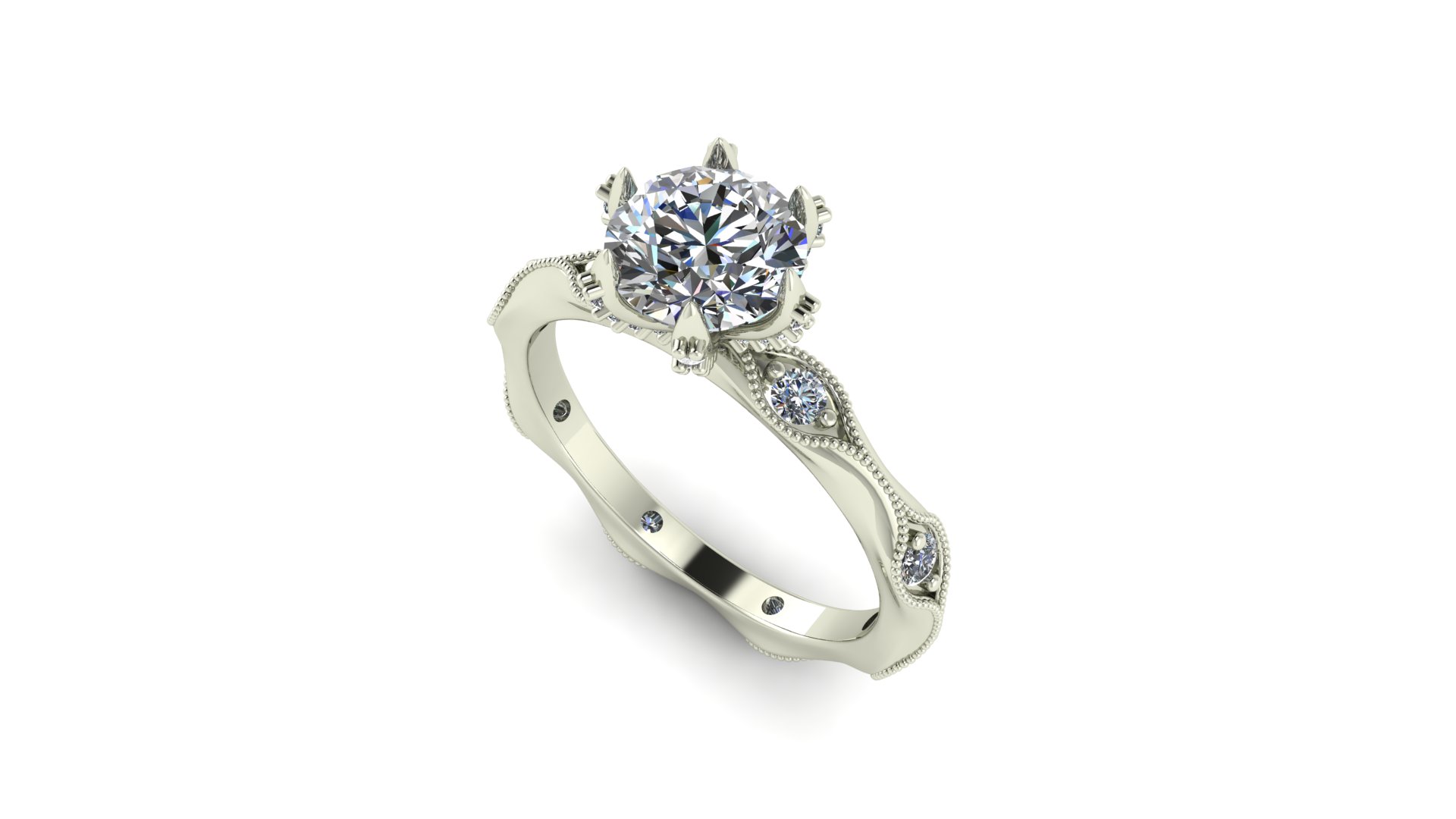 Custom Moissanite Engagement Rings