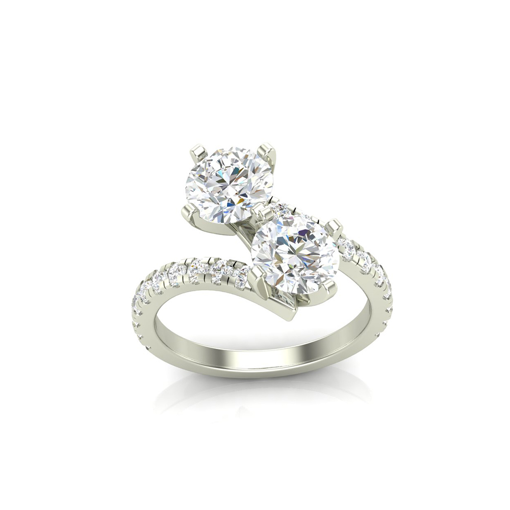 2 Stone Engagement Ring