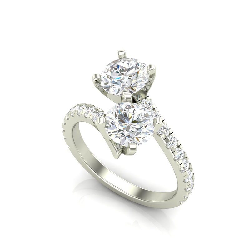 2 Stone Engagement Ring