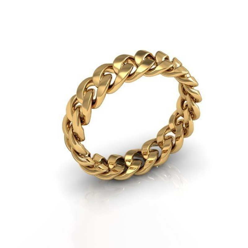 Cuban Link Wedding Ring