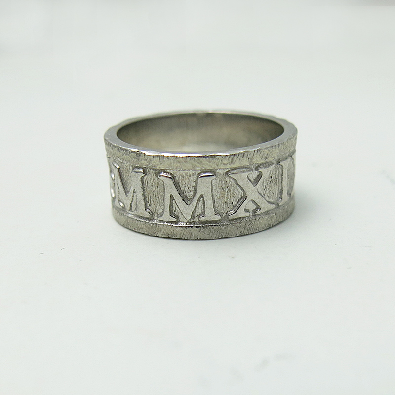 Roman Numeral Wedding Ring