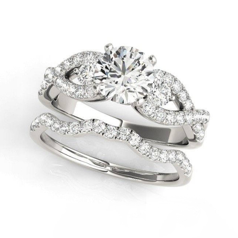 3 Stone Infinity Engagement Ring