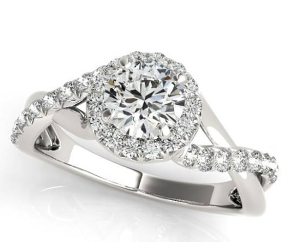Split Shank Crossover Engagement Ring