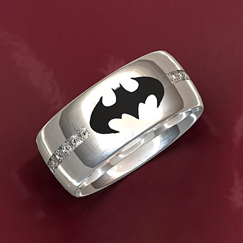 Diamond Batman Wedding Ring