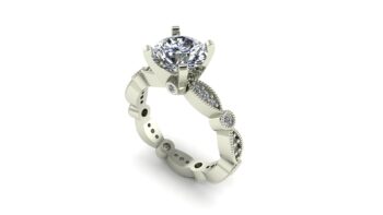 White Sapphire Engagement Rings