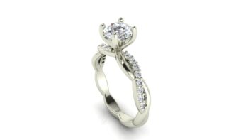 Crossover Engagement Ring White Sapphire Engagement Rings