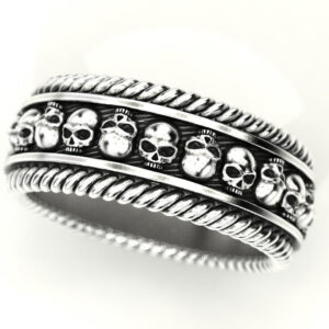 Braided Skull Wedding Ring