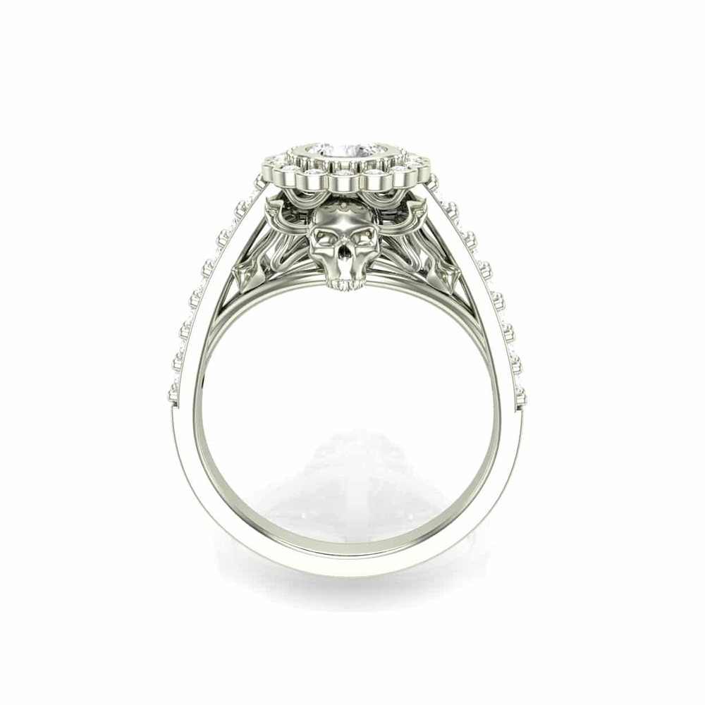 Smokin’ Skull Engagement Ring