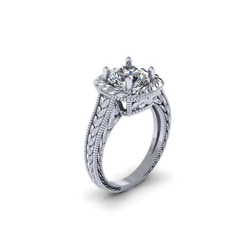 Art Deco Solitaire Engagement Ring