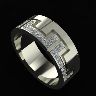 Interlocking Diamond Wedding Ring