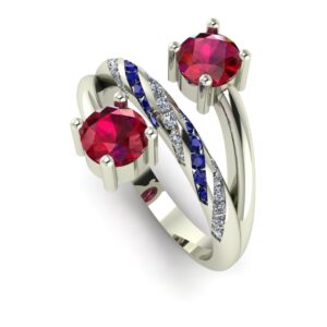 Two Stone Ruby Engagement Ring