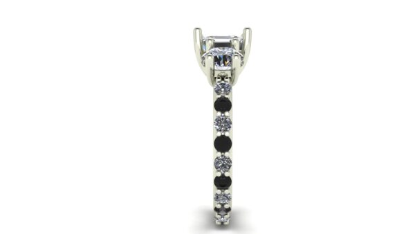 Emerald 3 Stone Engagement Ring