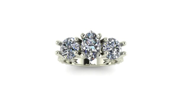 Marquise 3 Stone Engagement Ring