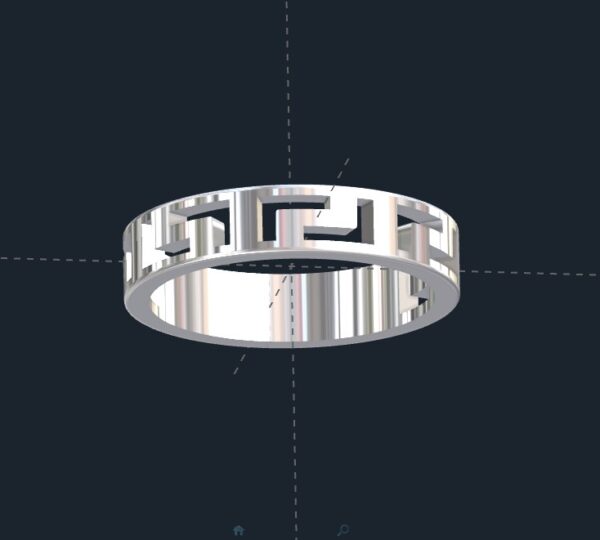Greek Key Wedding Ring