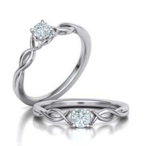 Split Shank Heart Engagement Ring