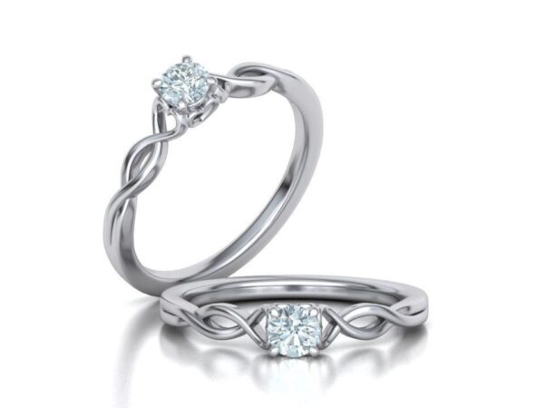 Split Shank Heart Engagement Ring