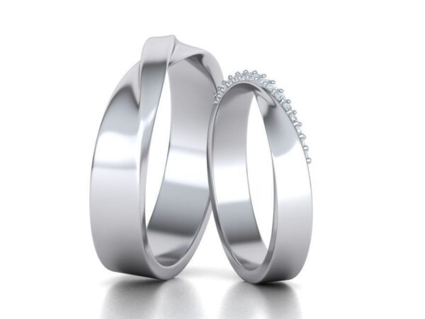Diamond Mobius Wedding Ring