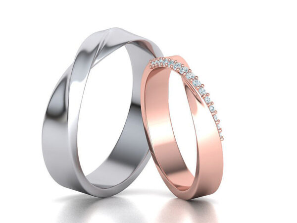 Diamond Mobius Wedding Ring
