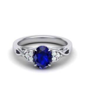 Oval Cluster Engagement Ring
