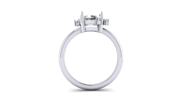 East West Oval Engagement Ring