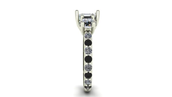 Asscher 3 Stone Engagement Ring